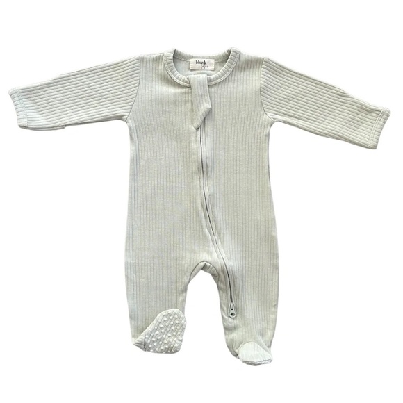 PISTACHIO | Ribbed organic baby toddler footie - Picture 1 of 1